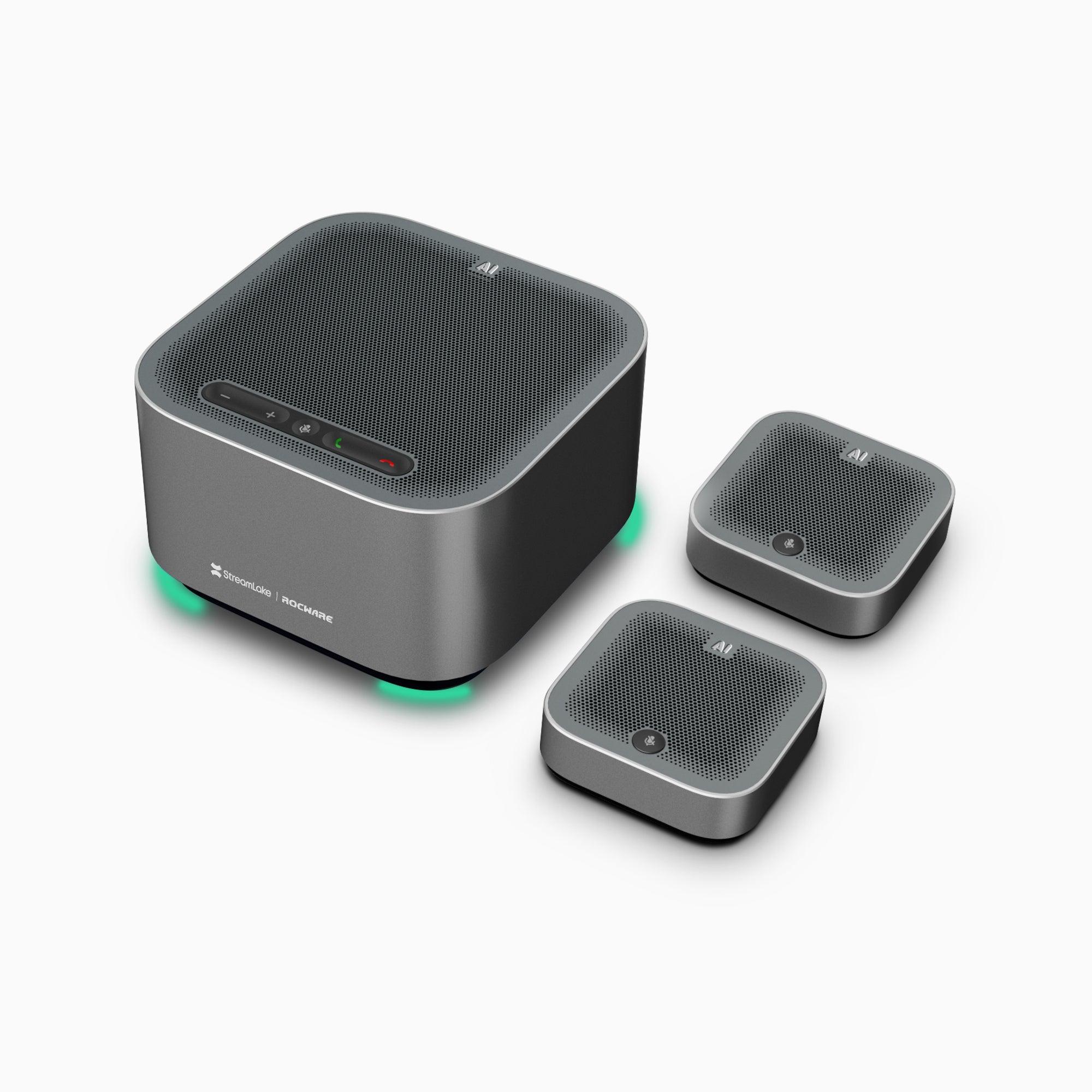 Haut-parleur de conférence USB A10 avec micros – ROCWARE 3A Tech pour des appels clairs