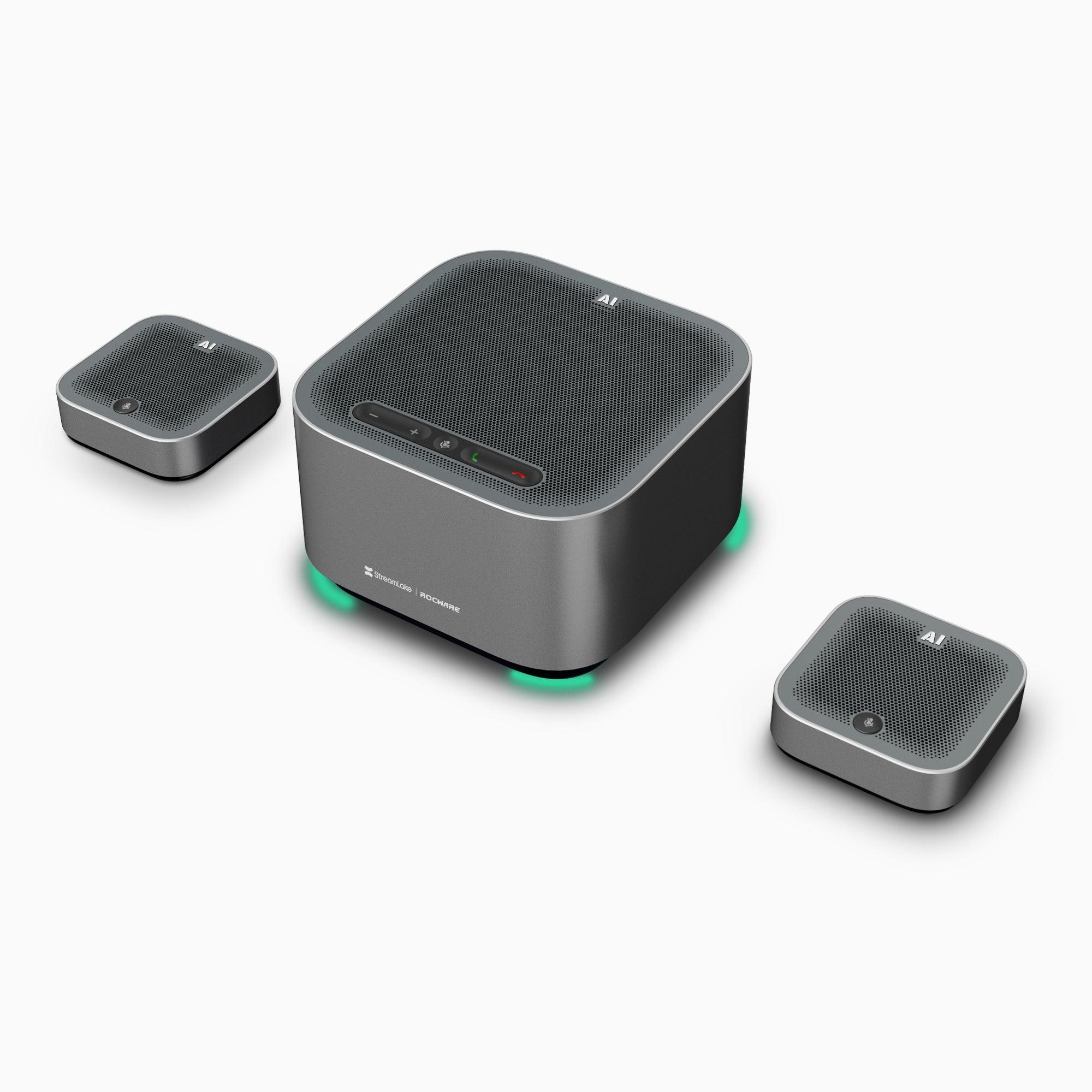 Haut-parleur de conférence USB A10 avec micros – ROCWARE 3A Tech pour des appels clairs