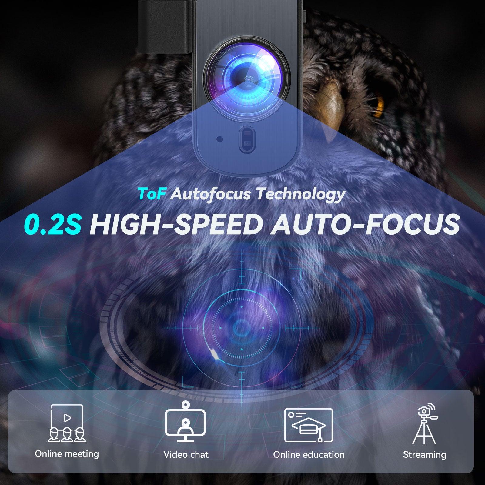 Cámara web todo en uno RC08 1080p con altavoz y micrófono