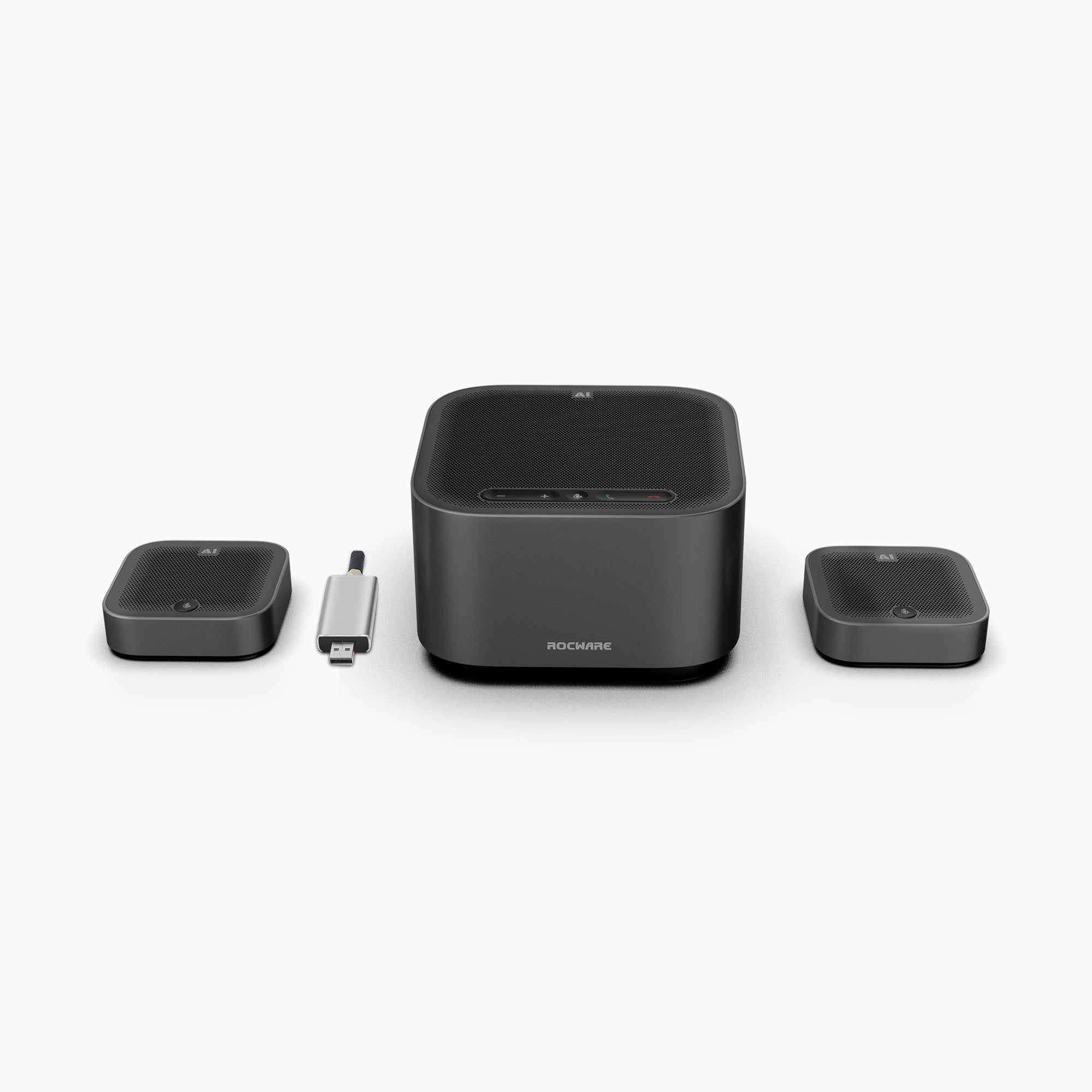 Haut-parleur de conférence USB A10 avec micros – ROCWARE 3A Tech pour des appels clairs